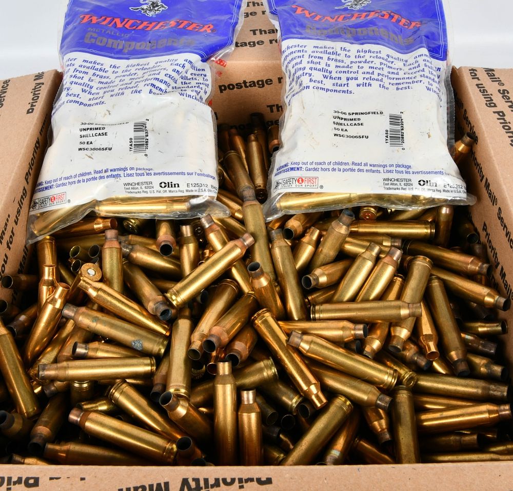 Lot 53: 25 Lbs Of Mixed .30-06 SPRG Empty Brass Casings