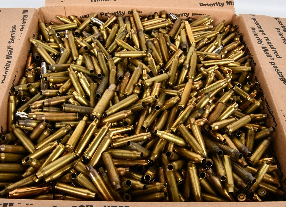 Lot 143: 35 Lbs Of Mixed .223/5.56 Empty Brass Casings