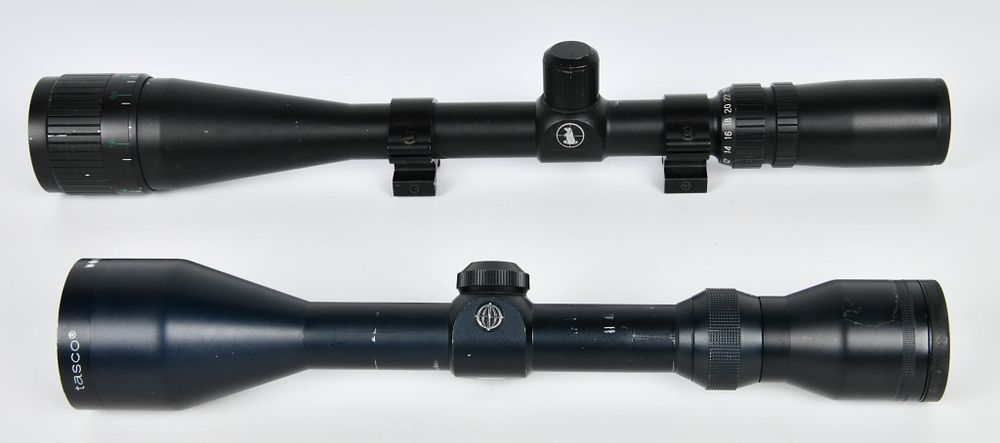Lot 155: 2 Tasco Long Range Matte Black Riflescopes