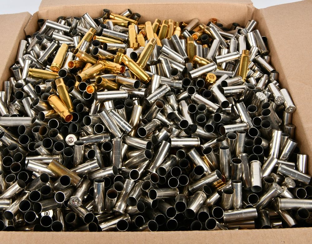 Lot 233: 46 Lbs Of Mixed Caliber Empty Brass Casings