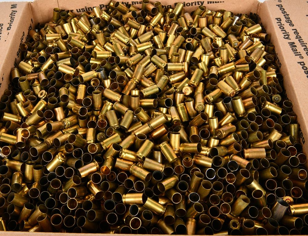 Lot 237: 48 Lbs of Mixed 9mm Empty Brass Casings