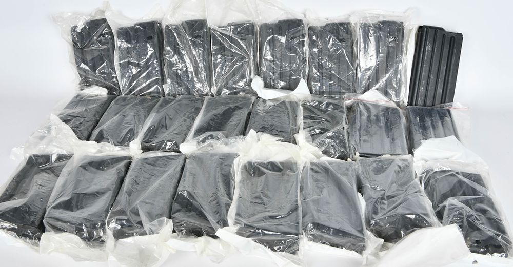 Lot 308: (17) NOS 20 round .308 Stainless Steel Black