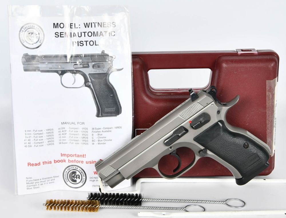 Lot 339: EAA Witness Compact Semi Auto Pistol 9MM