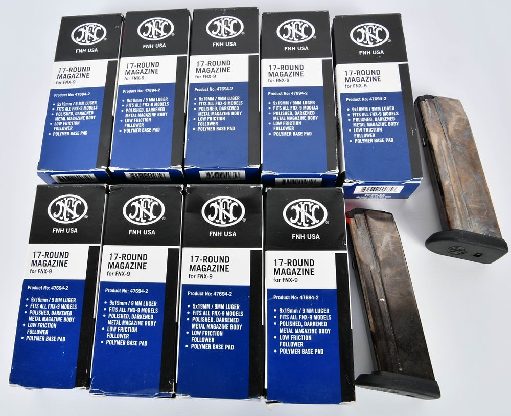 Lot 350: (11) FNH USA 17 round magazines for FNX-9 9x19mm