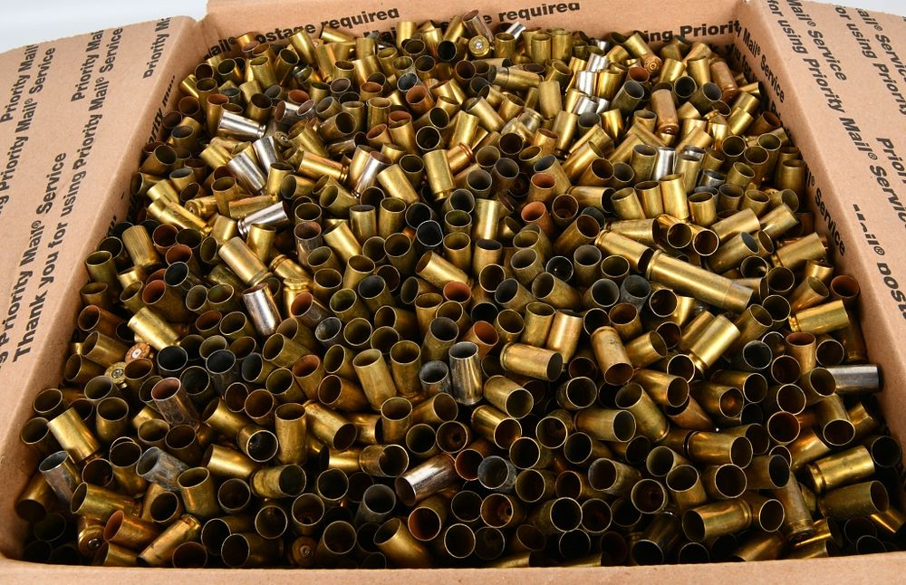 Lot 357: 44 Lbs Of Mixed .40 S&W Empty Brass Casings