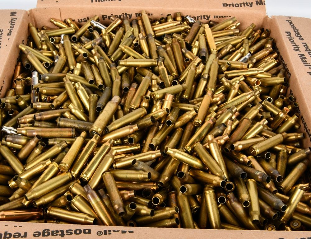 Lot 383: 35 Lbs Of Mixed .223/5.56 Empty Brass Casings