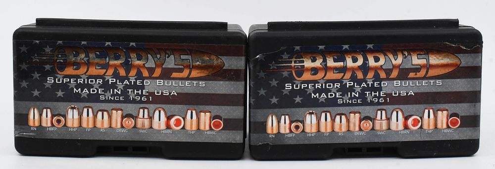 Lot 384: 500 Count of Berry's 9mm 124 Grain Bullet Tips