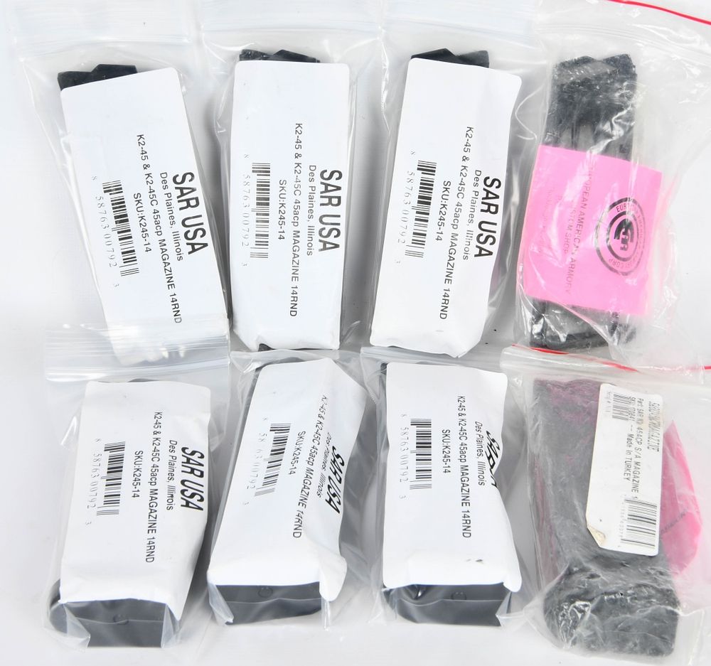 Lot 464: (6) SAR Factory Mags14 rd NIP + (2) SARK2 mags