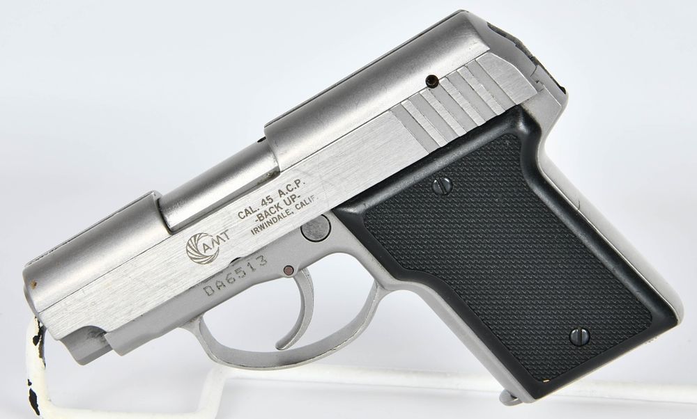 Lot 471: Scarce AMT Back Up .45 ACP Semi Auto Pistol