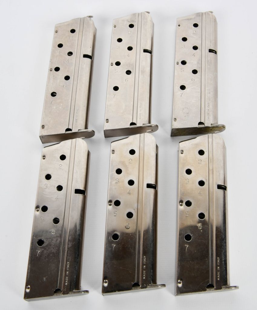 Lot 494: 6 Kimber 1911 SS .45 Caliber Magazines