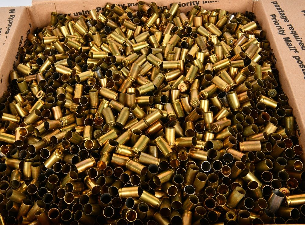 Lot 507: 41 Lbs of Mixed 9mm Empty Brass Casings