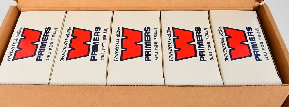 Lot 575: 5000 Count Case of Winchester Small Pistol Primers