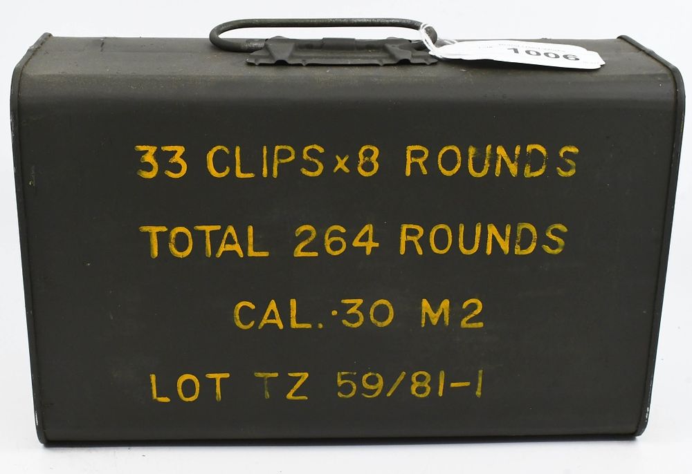 Lot 1006: 264 Rd Sealed Spam Can M2 .30-06 SPRG Ammo