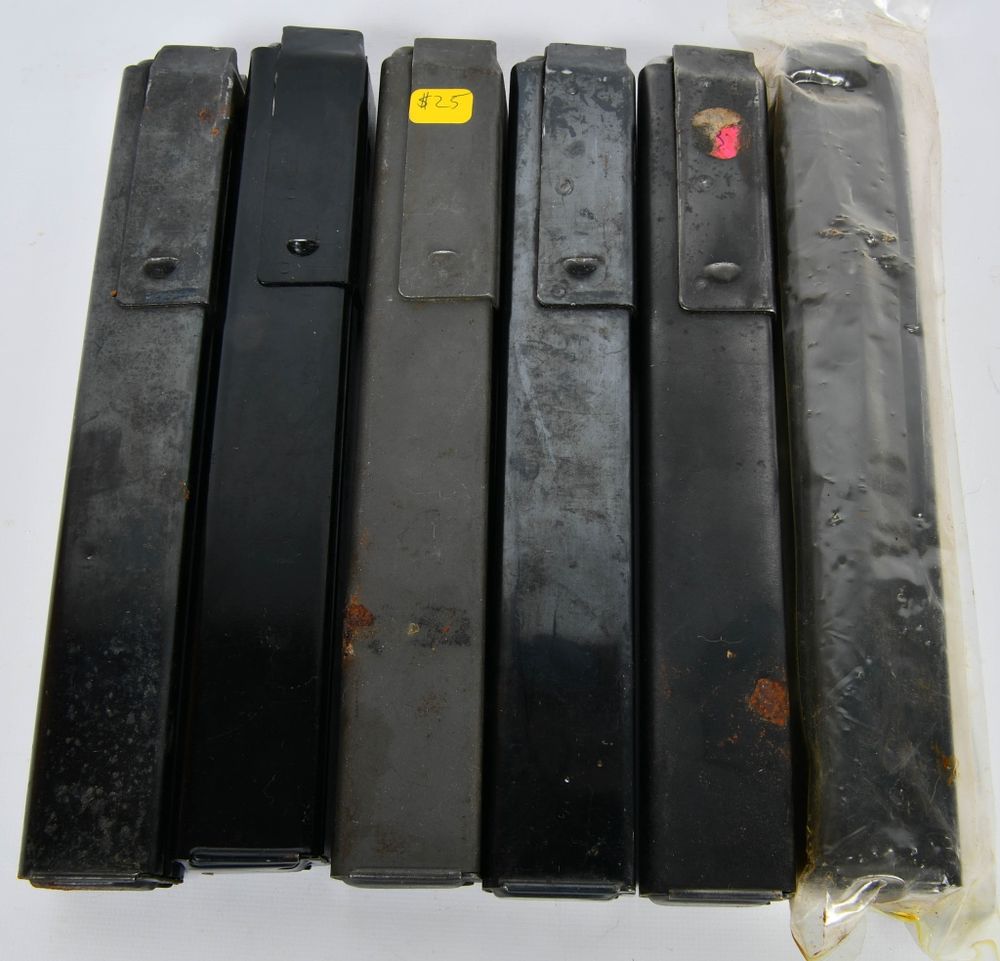 Lot 1043: (6) M3 Grease gun .45 acp MAGAZINES 30 rd