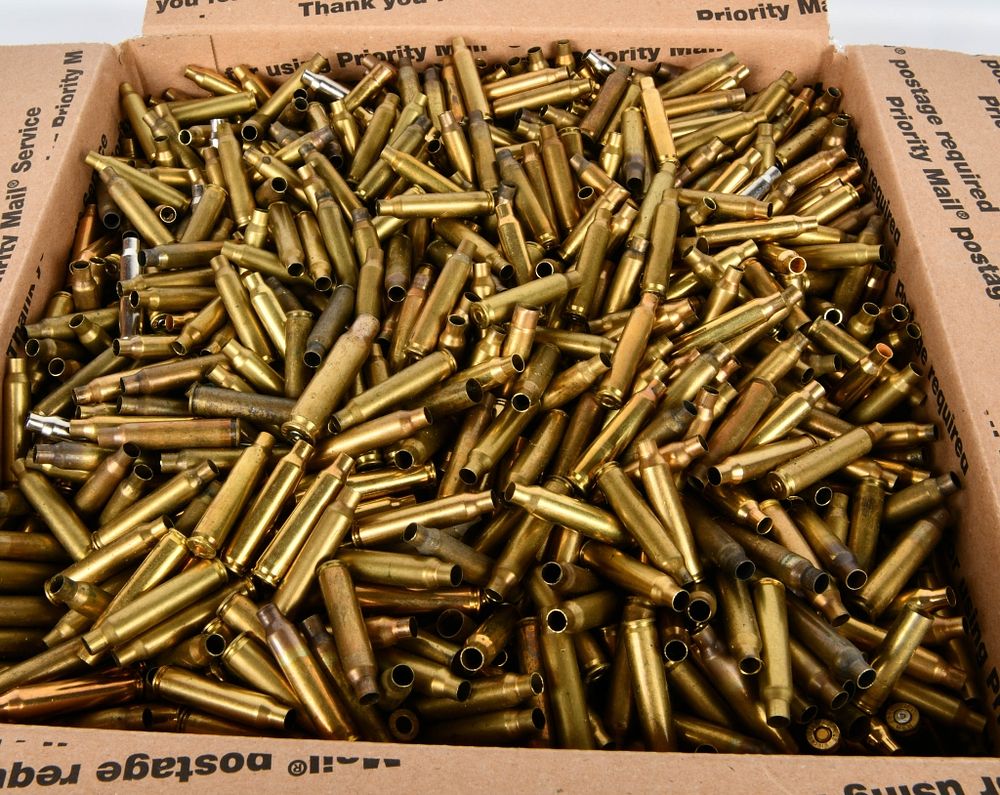 Lot 1052: 35 Lbs Of Mixed .223/5.56 Empty Brass Casings