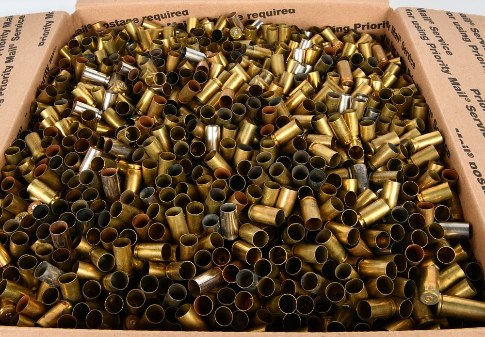 Lot 1112: 44 Lbs Of Mixed .40 S&W Empty Brass Casings