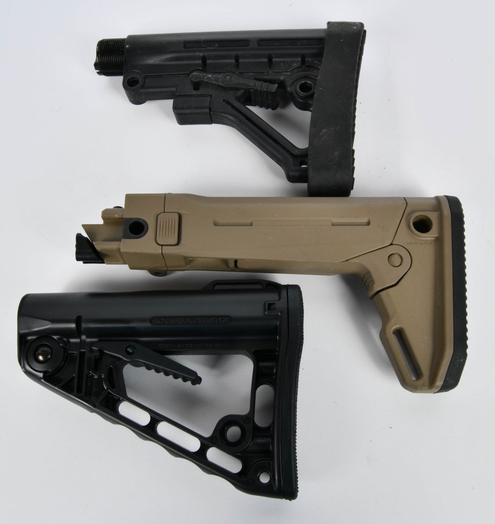 Lot 1121: 3 Replacement Tactical Adjustable Butt Stocks