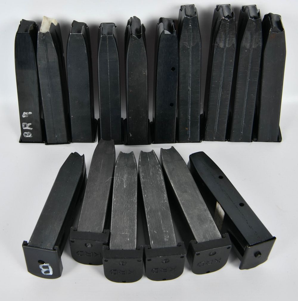 Lot 1139: (16) various Browning Hi-Power 9mm magazines by