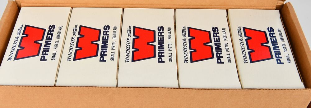 Lot 1184: 5000 Count Case of Winchester Small Pistol Primers