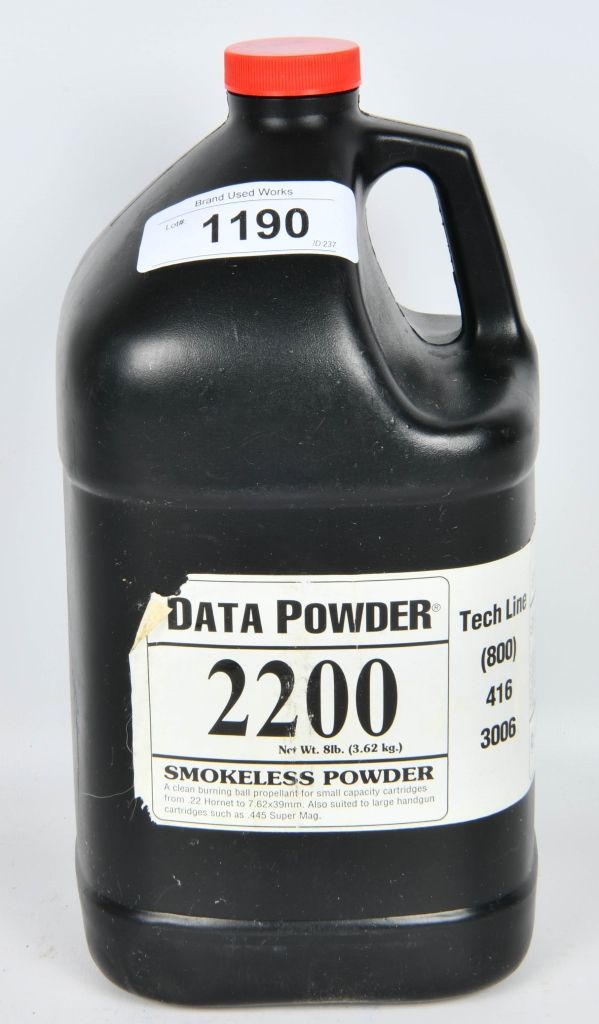 Lot 1190: 4 LB Accurate 2200 Double Base Smokeless Powder