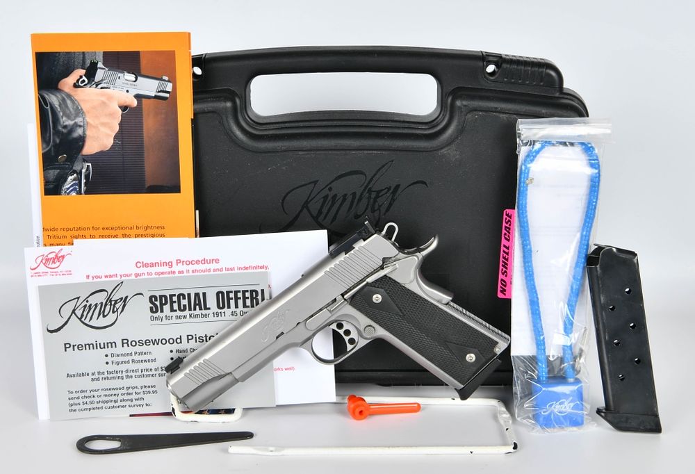 Lot 1212: Kimber 1911 Stainless Target II Pistol .45 ACP