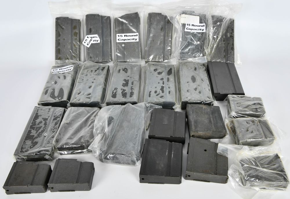 Lot 1337: (24) M1A M14 Metal Mags .308 15 rd,10 rd, 5 rd