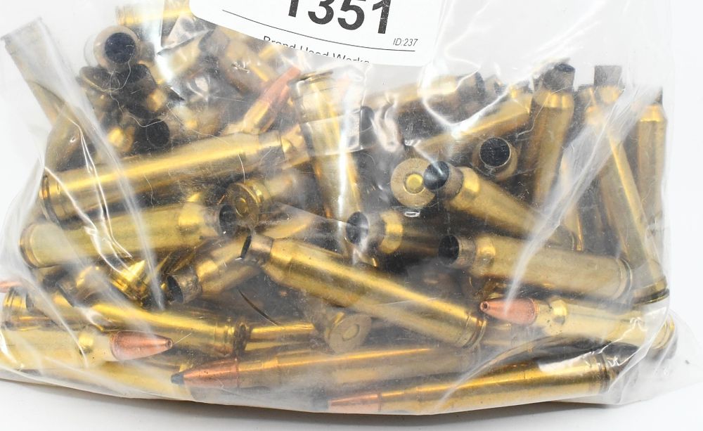Lot 1351: 26 Rds .300 WM Ammo & 64 Empty Brass Casings