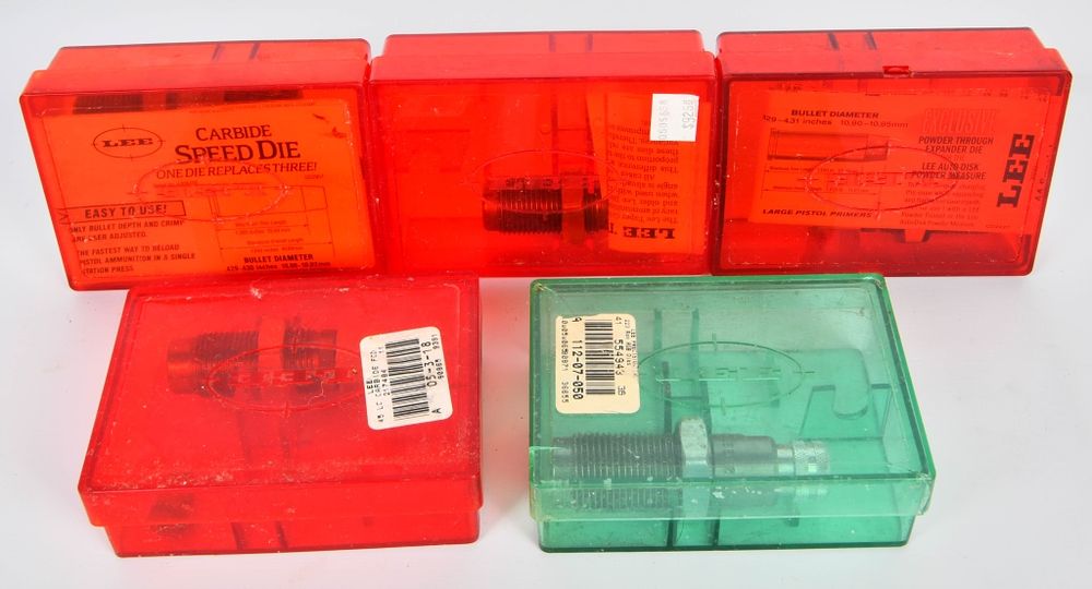 Lot 1361: 5 Various Type & Caliber Reloading Dies