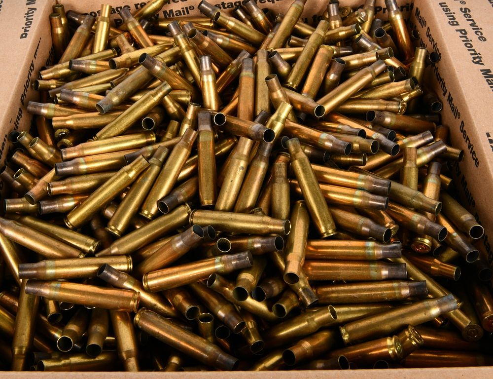 Lot 1386: 30 Lbs Of Mixed .30-06 SPRG Empty Brass Casings