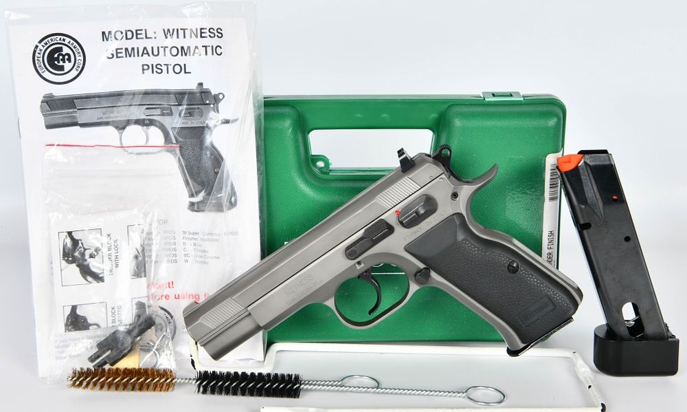 Lot 1398: EAA Witness Full Size Semi Auto Pistol 9MM