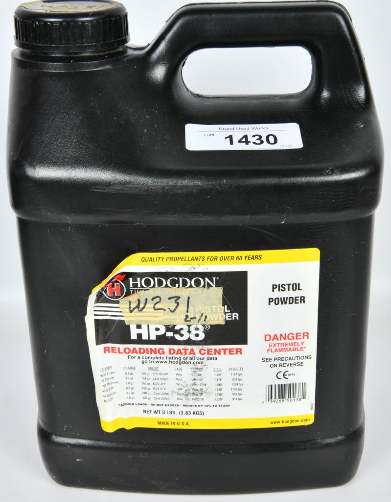 Lot 1430: 8 Lbs of Winchester 231 Powder