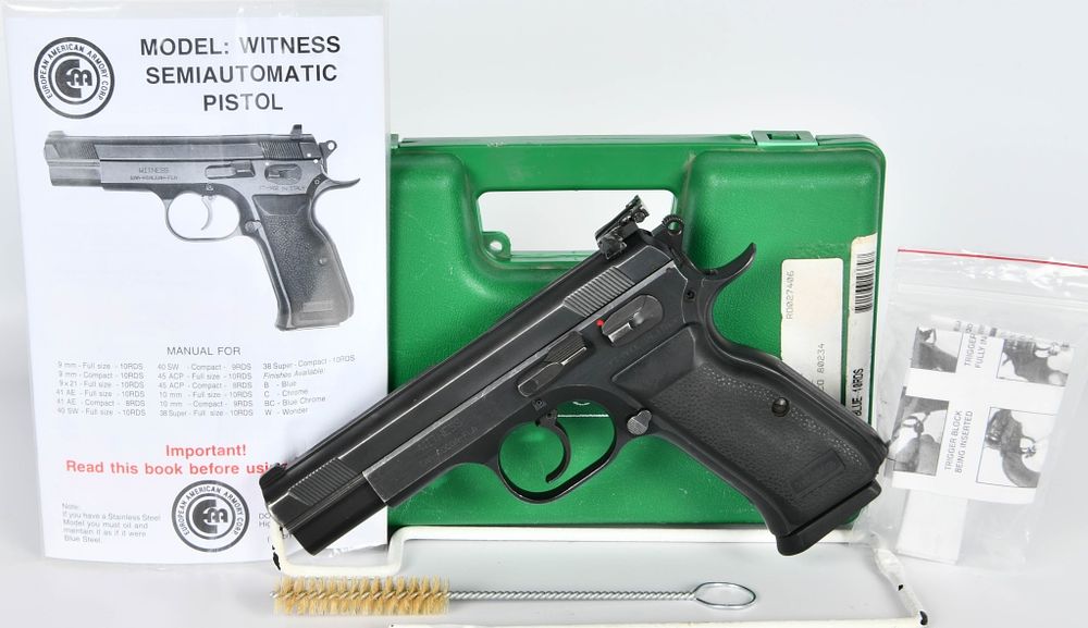 Lot 1458: EAA Witness Full Size Semi Auto Pistol .40 S&W