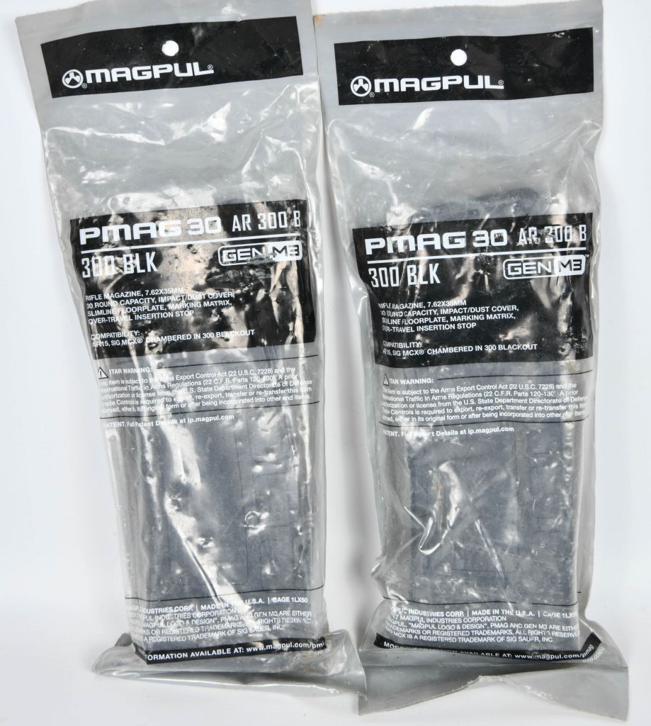 Lot 1523: (2) PMAG 30 AR 300 B 300 BLK Gen M3 Magazines
