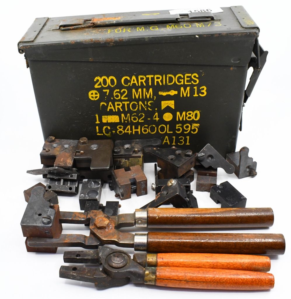 Lot 1586: Lot of Various Caliber Bullet Molds & Handles