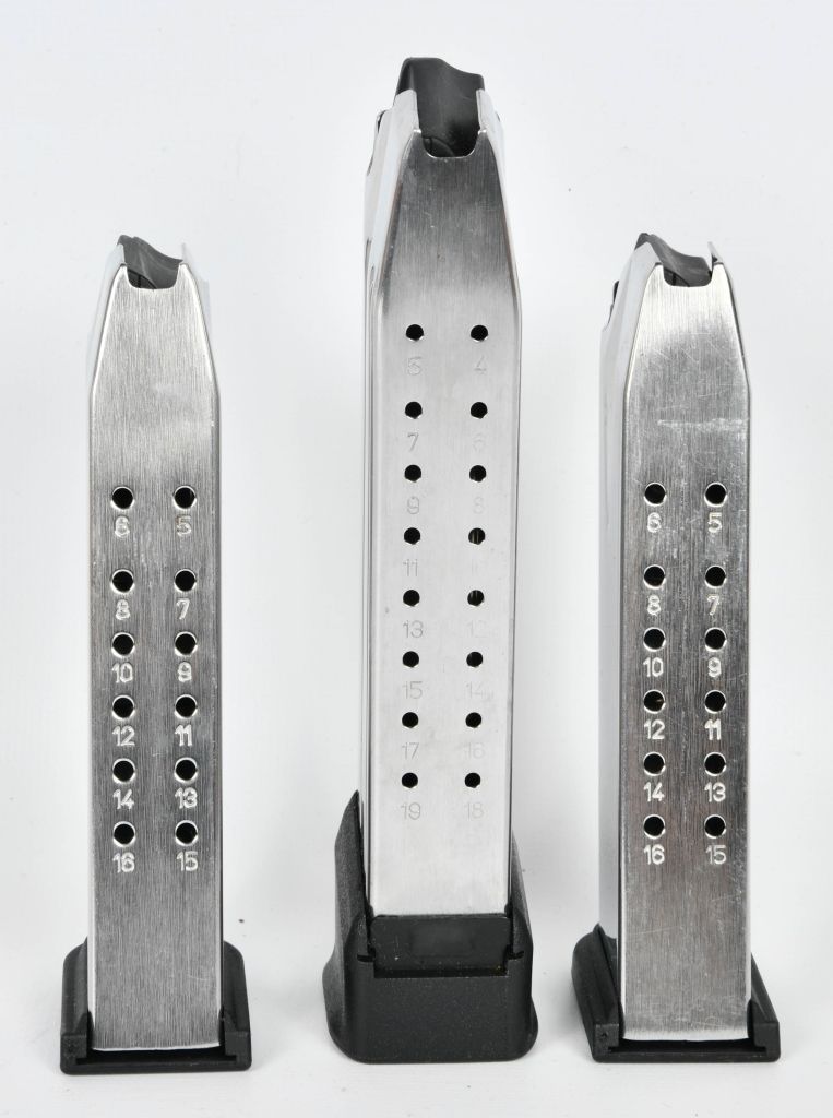 Lot 1595: (3) 9mm 16 round Steel Springfield Armory