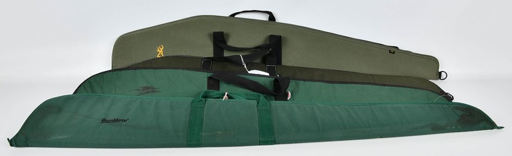 Lot 26: 4 Green Color Soft Padded Long Gun Cases