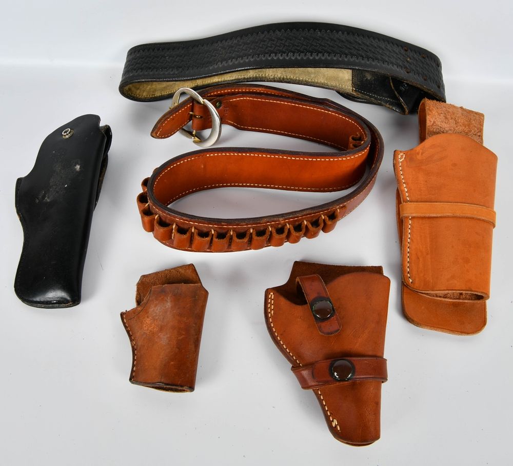 Lot 56: Lot of Various Leather Holsters & Belts