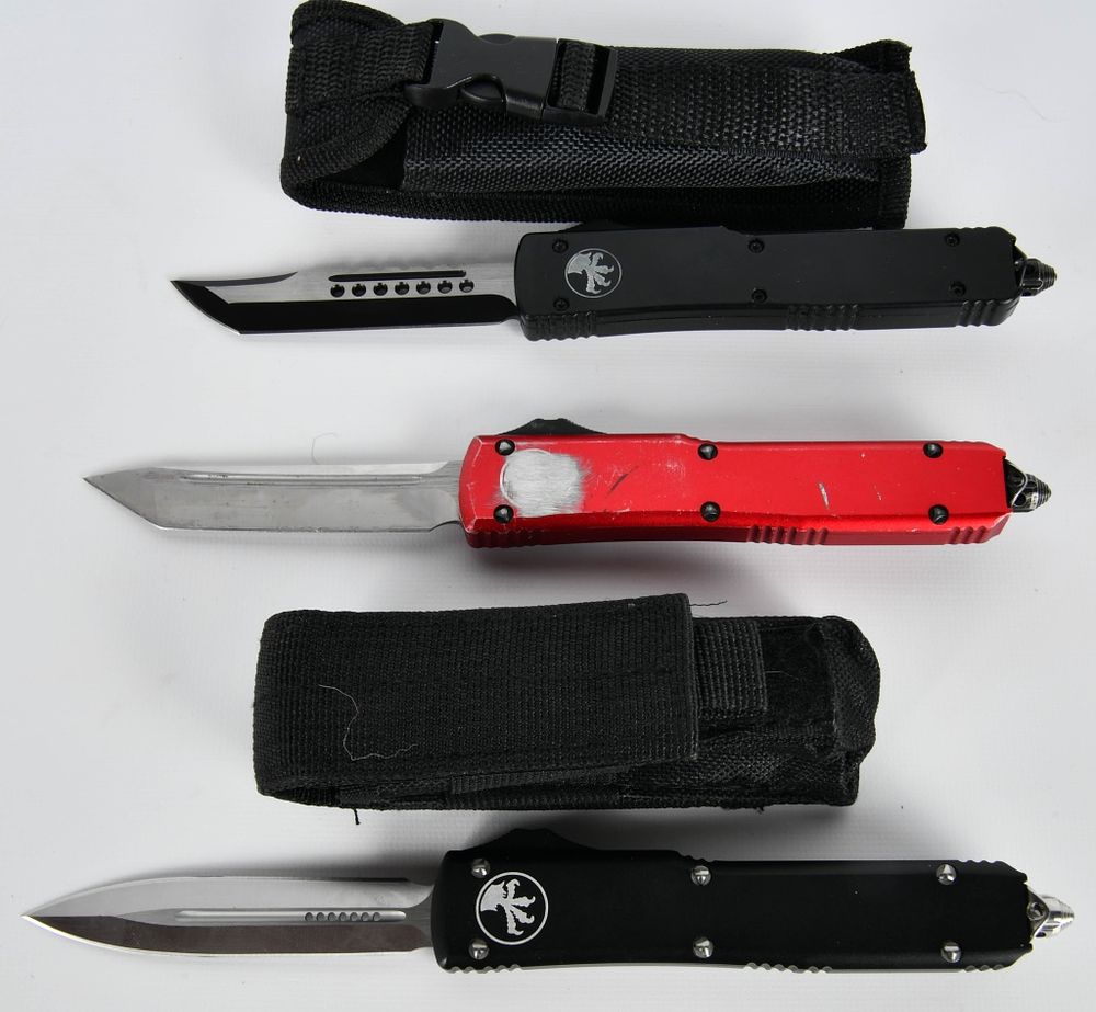 Lot 58: (3) Microtech clones OTF Tactical knives