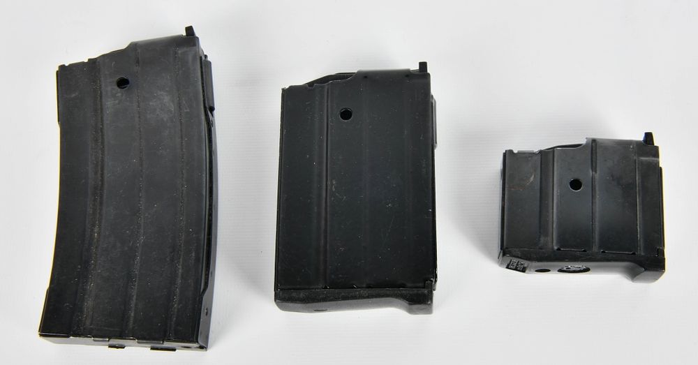 Lot 97: Lot of 3 Ruger Mini-14 Magazines 20, 10, & 5 Round