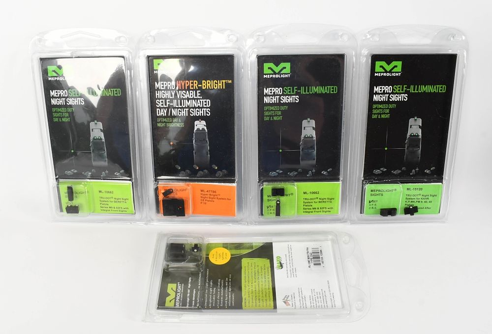Lot 103: (5) various packages of night sights as listed