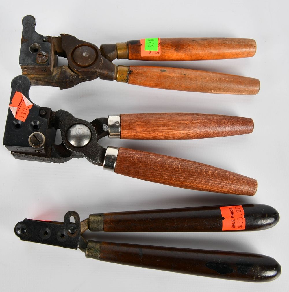 Lot 115: 3 Sets Of Bullet Moulds W/ Handles