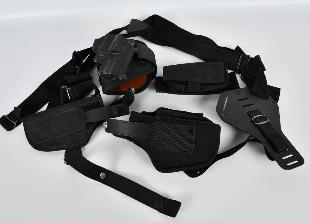 Lot 146: Lot of Various Style Nylon Holsters, Black Nylon