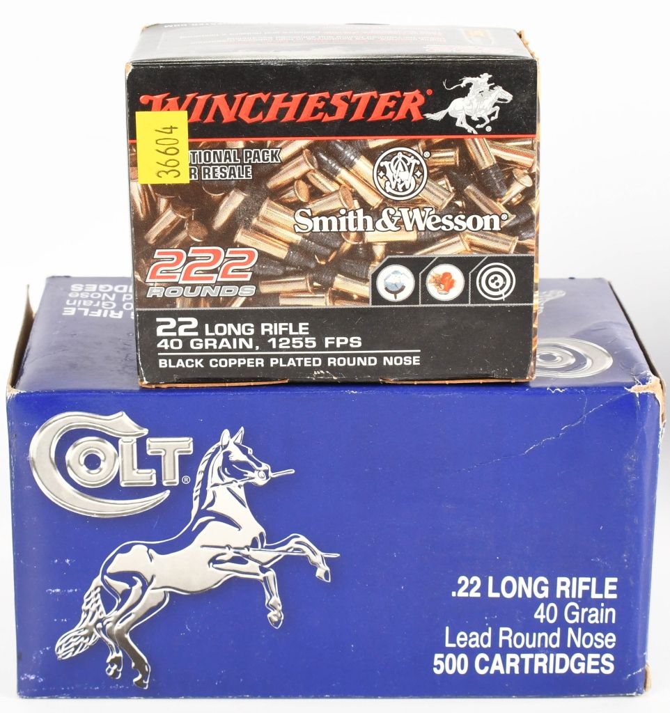 Lot 154: 422 rds of the .22 L:R ammo Winchester & Colt
