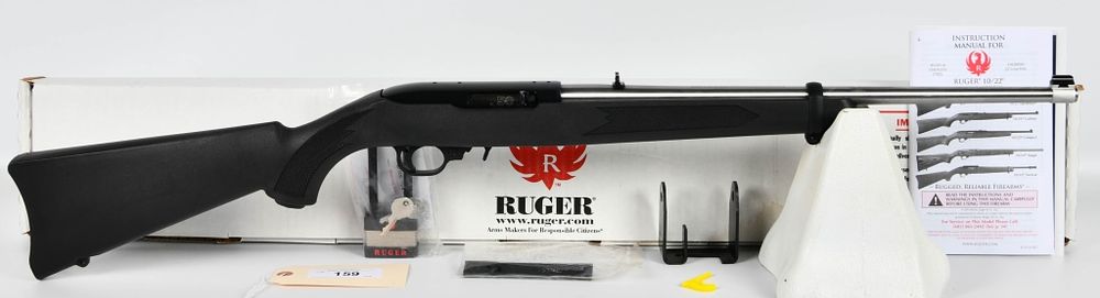 Lot 159: Ruger 10/22 50th Anniversary Stainless Rifle .22