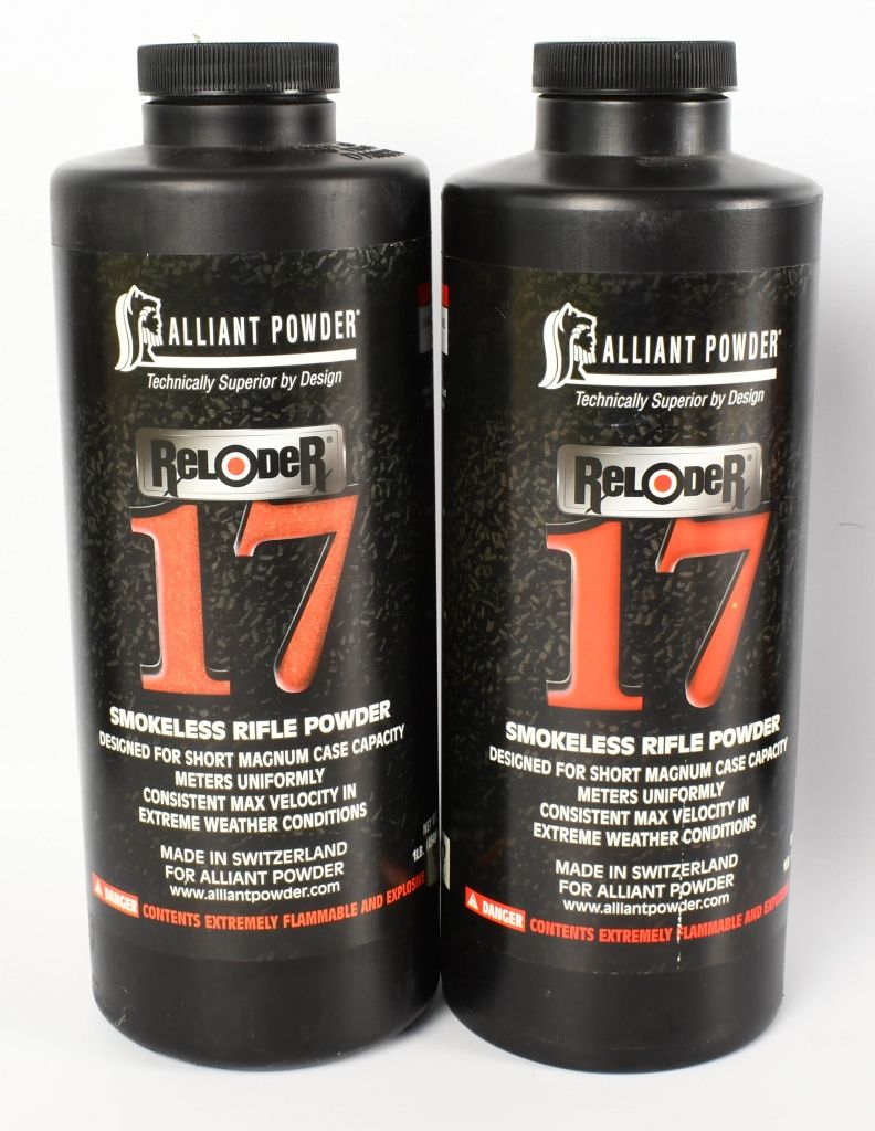 Lot 164: (2) Bottles Alliant Powder Reloder 17 Smokeless