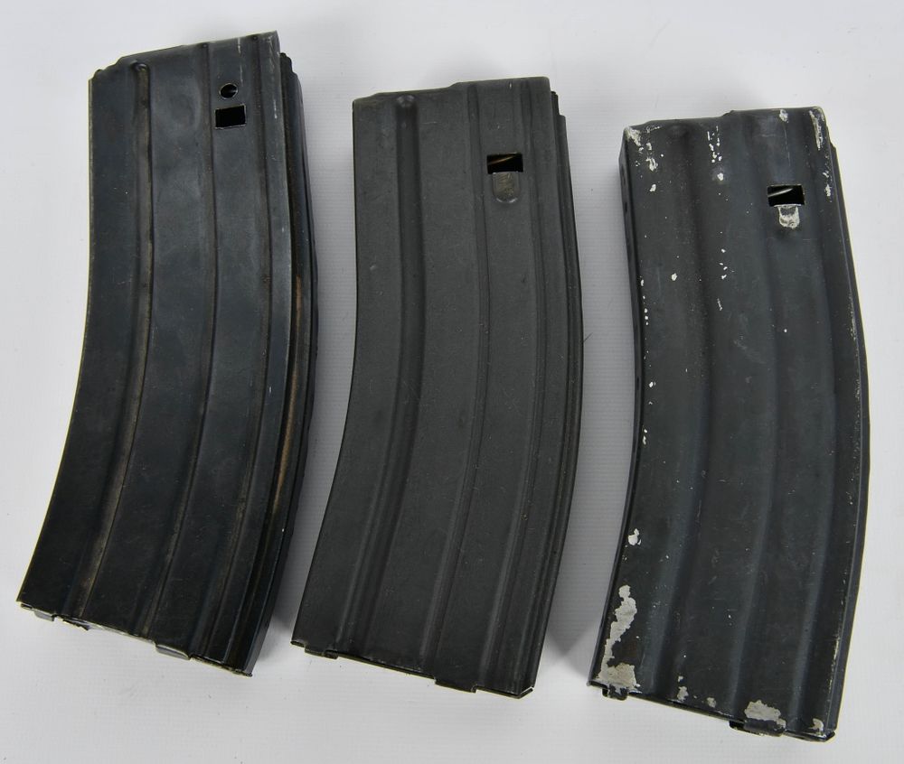Lot 173: (3) AR-15 Mags Metal Mags 2 have date codes
