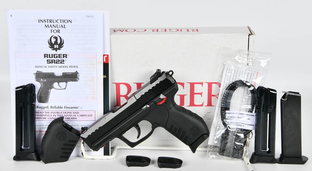 Lot 258: Ruger SR-22 Semi Auto Pistol .22 LR