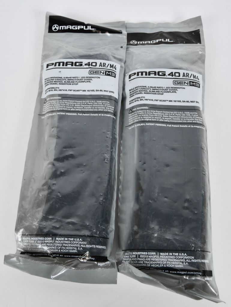 Lot 263: (2) MAGPUL Pmag 40 AR//M4 5.56x45 New in Package