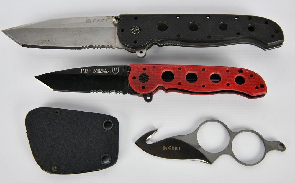 Lot 298: (3) Various CRKT Pocket knives various style