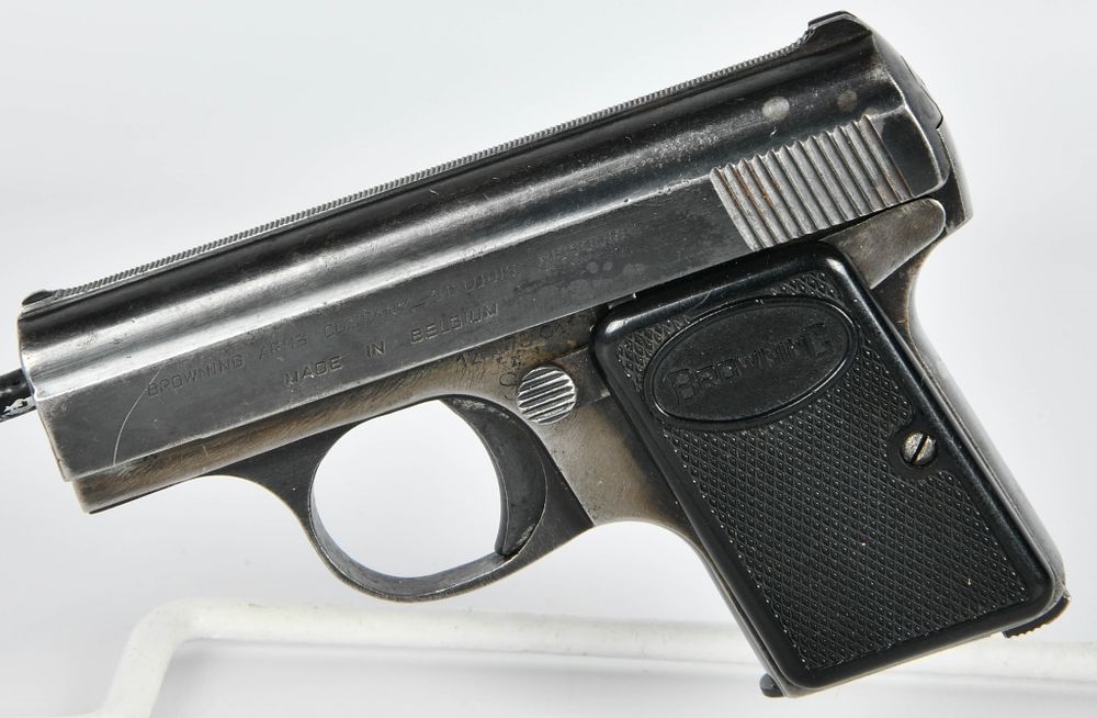Lot 342: Belgium Baby Browning Semi Auto Pistol 6.35 MM